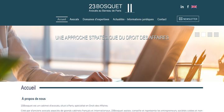Page d’accueil du site 23 Bosquet