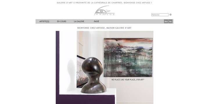 Page d’accueil du site Artuoz — galerie d’art