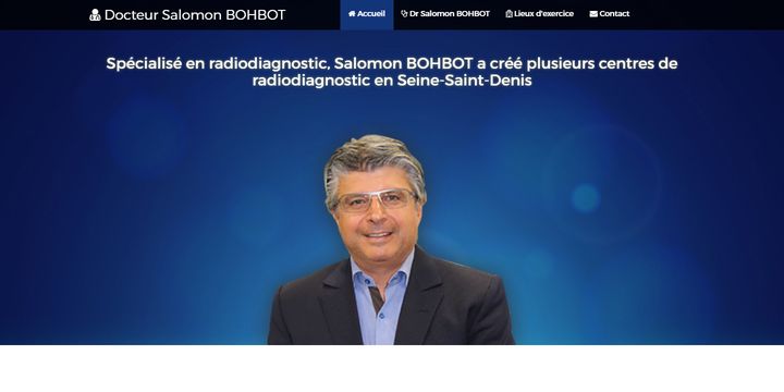 Page d’accueil du site Dr Salomon Bohbot
