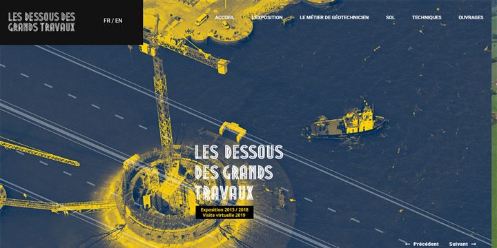 Page d’accueil du site Les Dessous des Grands Travaux