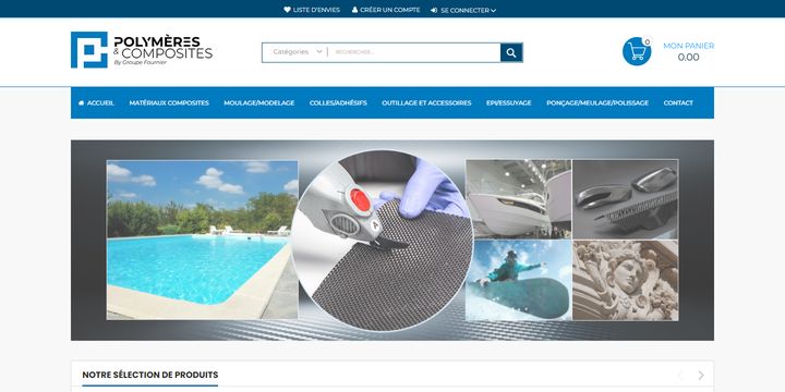 Page d’accueil du site Polymères Composites