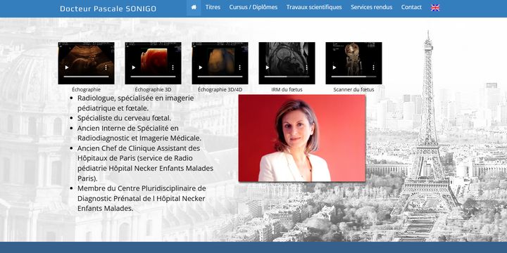 Page d’accueil du site Dr Pascale Sonigo